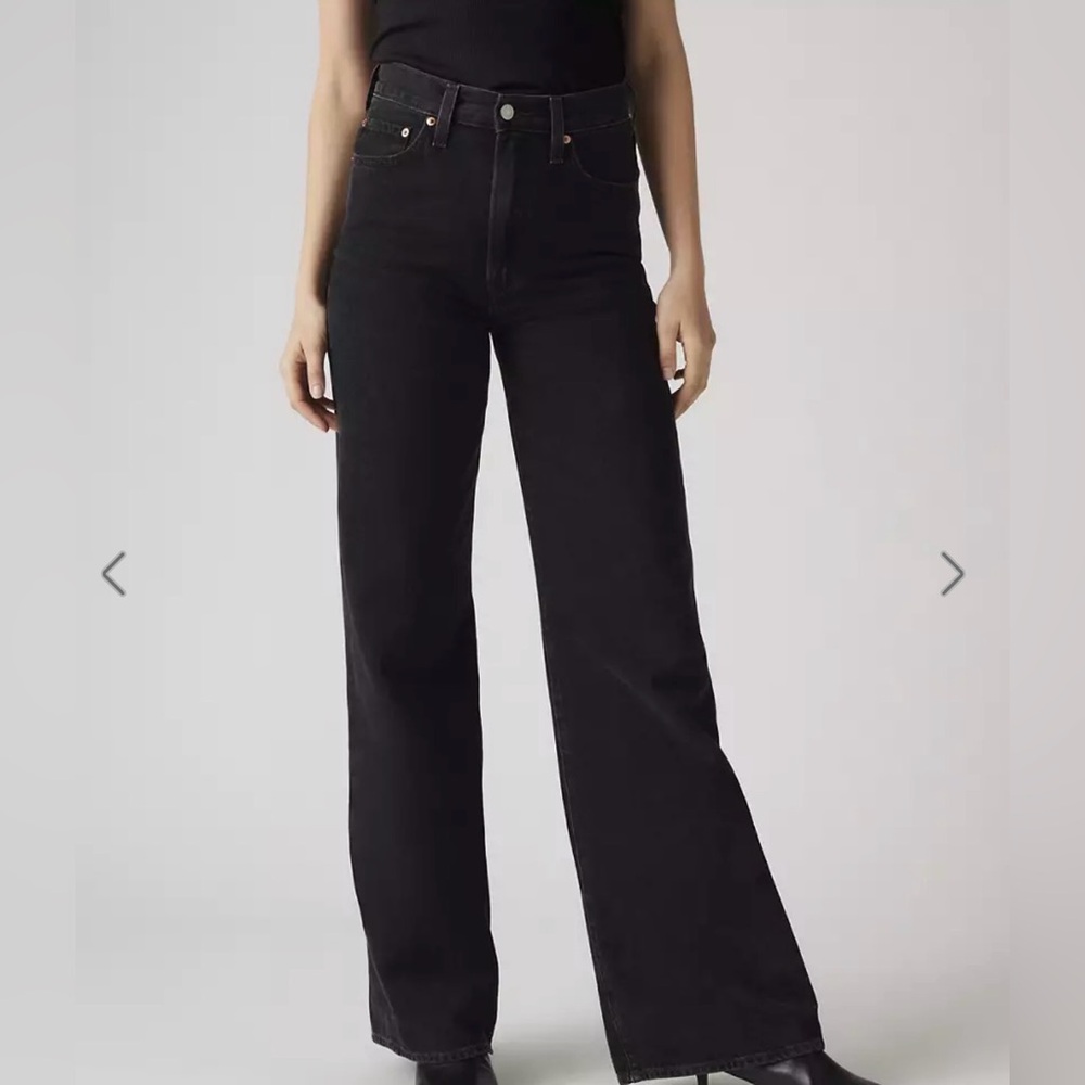 Levi’s ribcage wide leg high rise, black - Picture 4 of 5